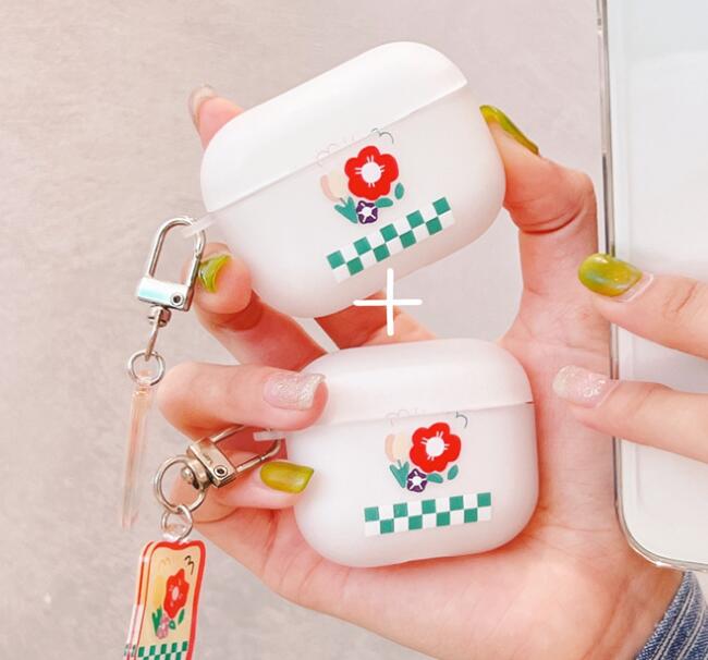 Airpodsケース 花柄チェック柄保護ケース AirPods pro3対応 