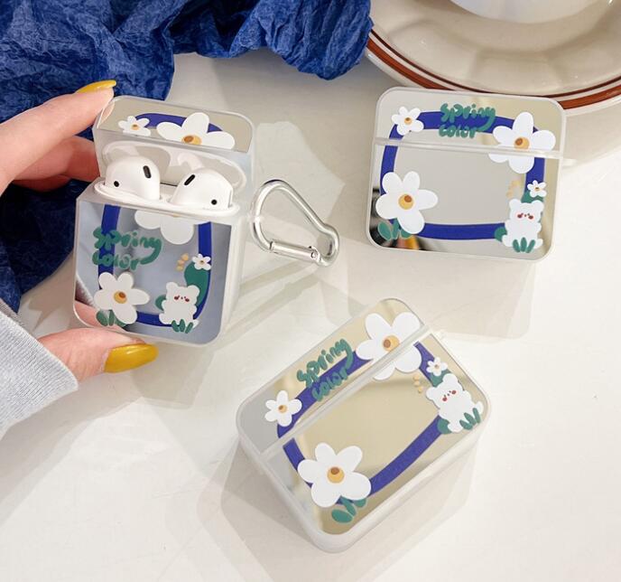 Airpodsケース AirPods pro3対応 花柄保護ケース 透明カバー