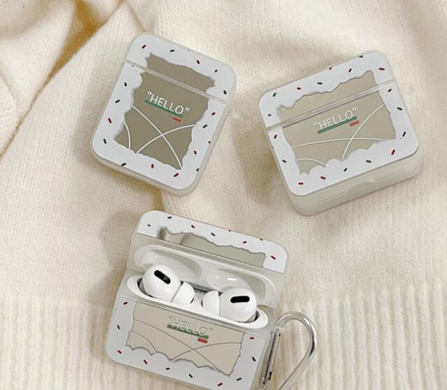 Airpodsケース AirPods pro3対応 ミラー付き保護ケース かわいいドット柄カバー