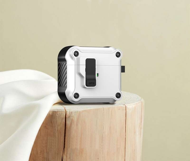AirPodsproケース 頑丈スクエア型イヤホンケース
