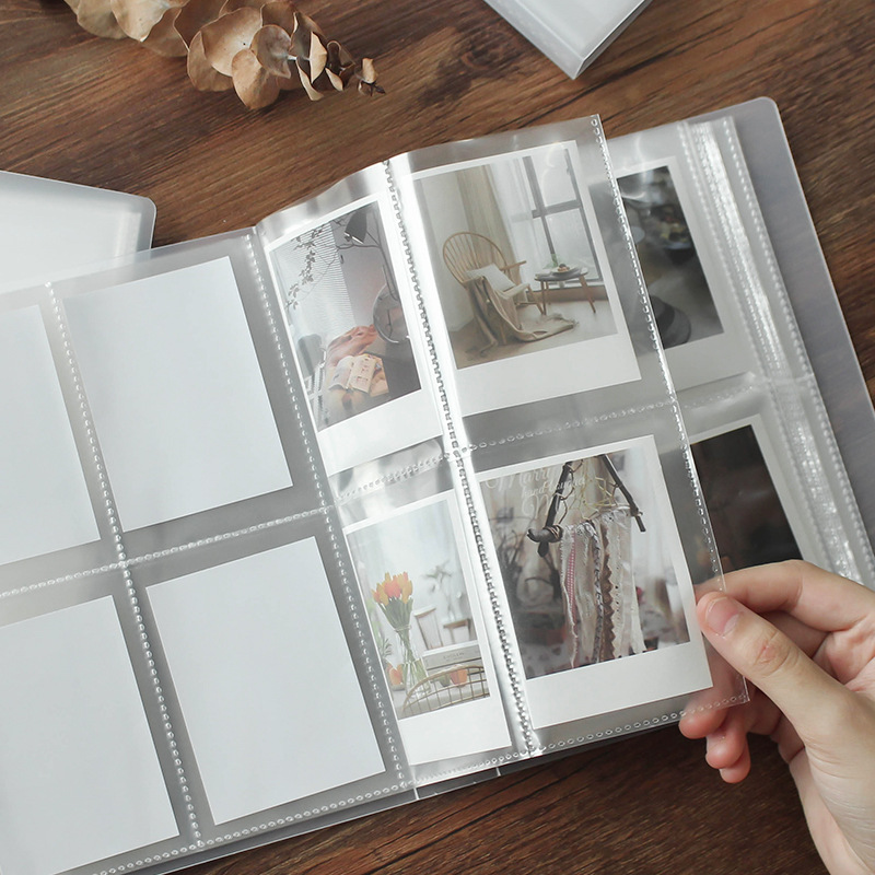 アルバム 透明ポケット付きスクエア写真収納アルバム