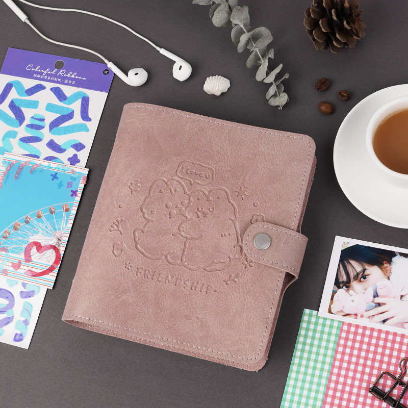 アルバム 可愛い型押しデザインチェキ収納アルバム