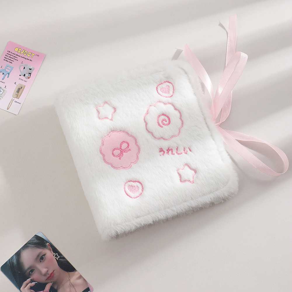 アルバム リング もこもこ刺繍の思い出帳