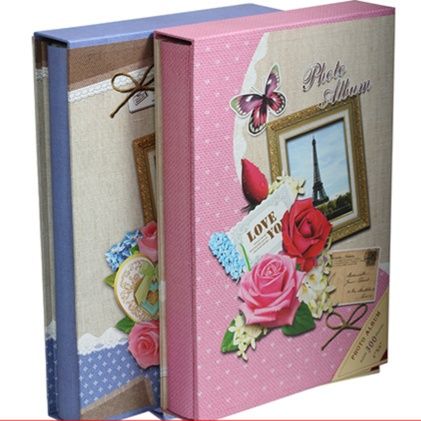 アルバム 花柄装飾写真収納帳二冊組