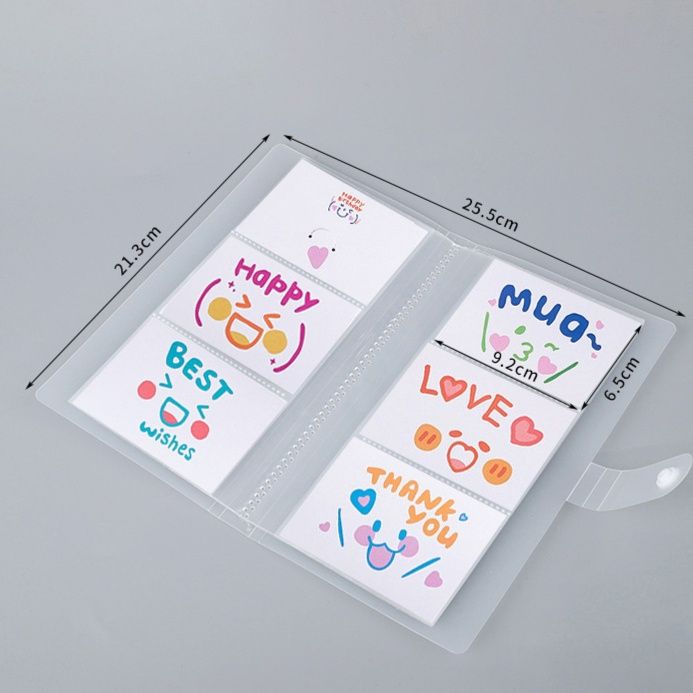 アルバム 透明ポケット式インスタント写真収納アルバム