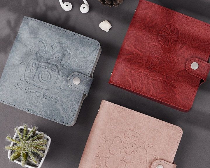 アルバム 可愛い型押しデザインチェキ収納アルバム