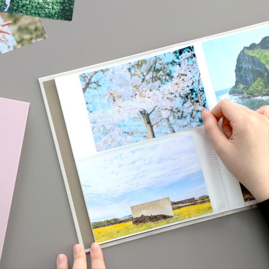 アルバム 思い出の瞬間を綴る透明保護カバー付きフォトアルバム