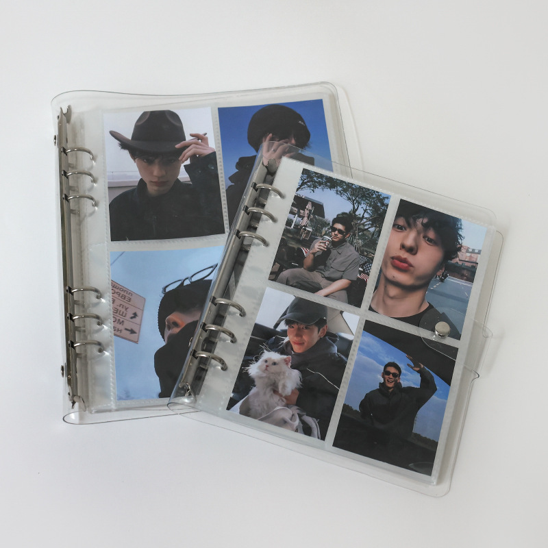 アルバム 透明ポケット付きリング式写真整理帳セット