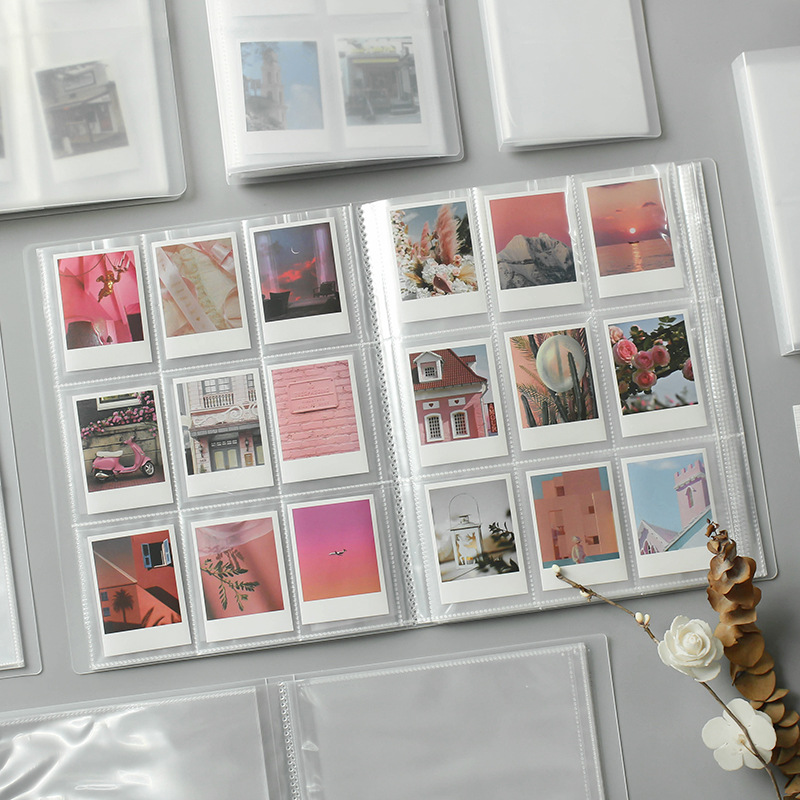 アルバム 透明ポケット付きスクエア写真収納アルバム