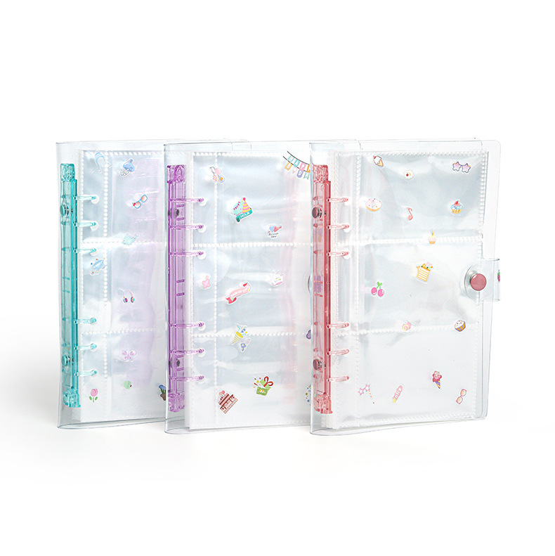 アルバム 透明素材可愛いモチーフ付きチェキ収納アルバム