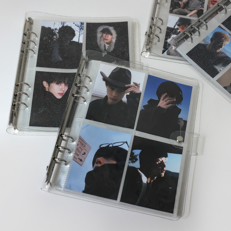 アルバム 透明ポケット付きリング式写真整理帳セット