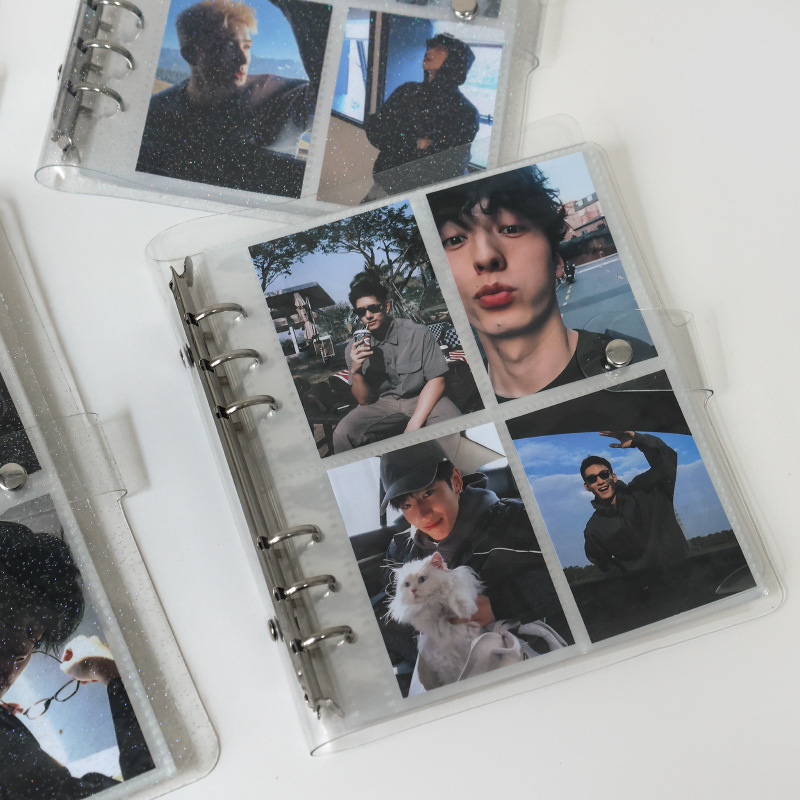 アルバム 透明ポケット付きリング式写真整理帳セット