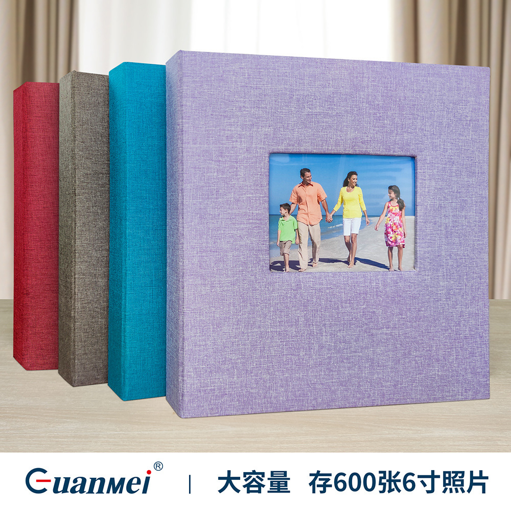 大容量六百枚収納布張り写真アルバム