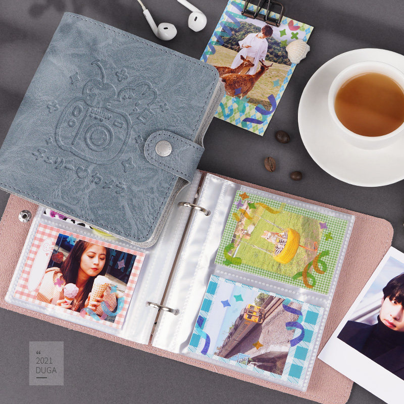 アルバム 可愛い型押しデザインチェキ収納アルバム