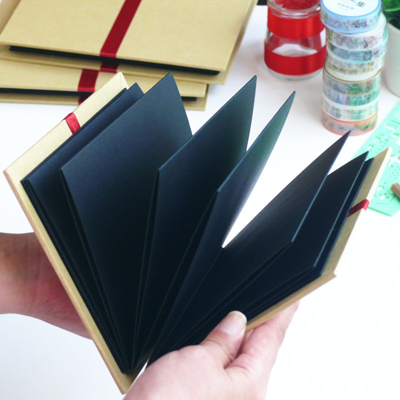 アルバム 手作り風しおり付きじゃばら式写真整理帳