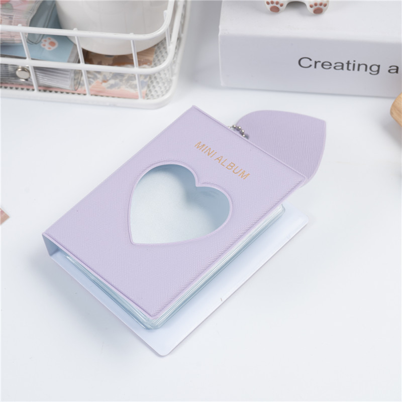 アルバム ハート窓付きミニフォト収納手帳
