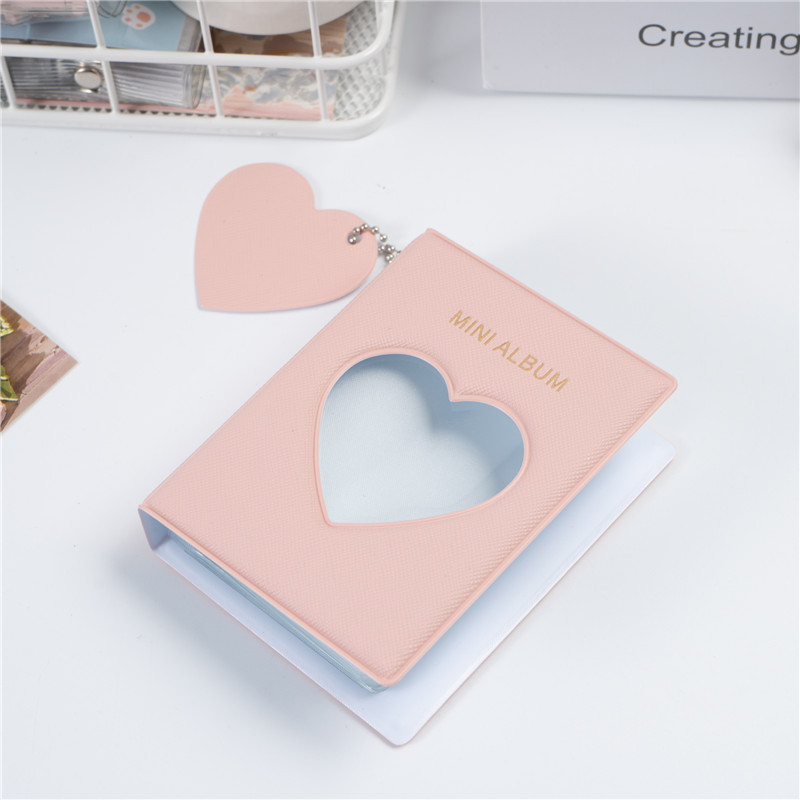 アルバム ハート窓付きミニフォト収納手帳