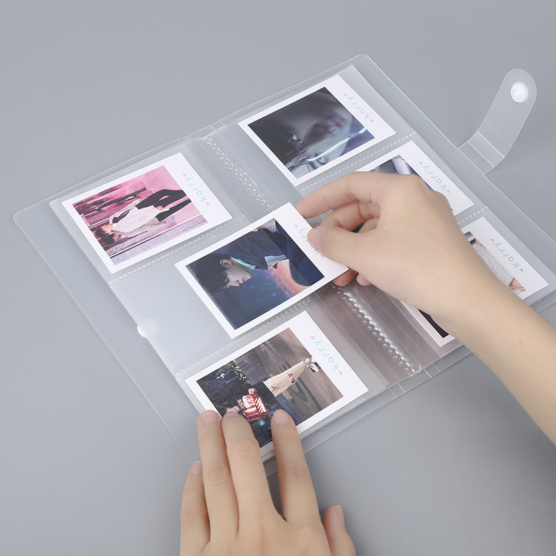 アルバム 透明ポケット式インスタント写真収納アルバム