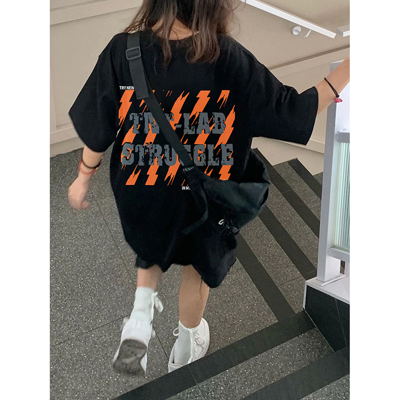 稲妻グラフィック 半袖カーディガン