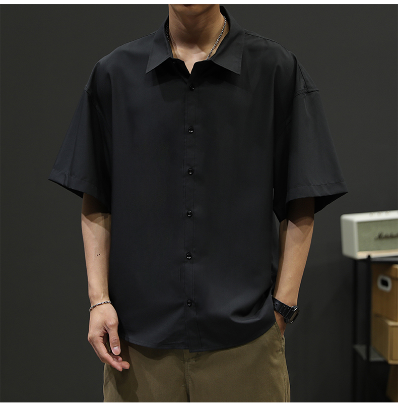洗練ゆったり半袖シャツ