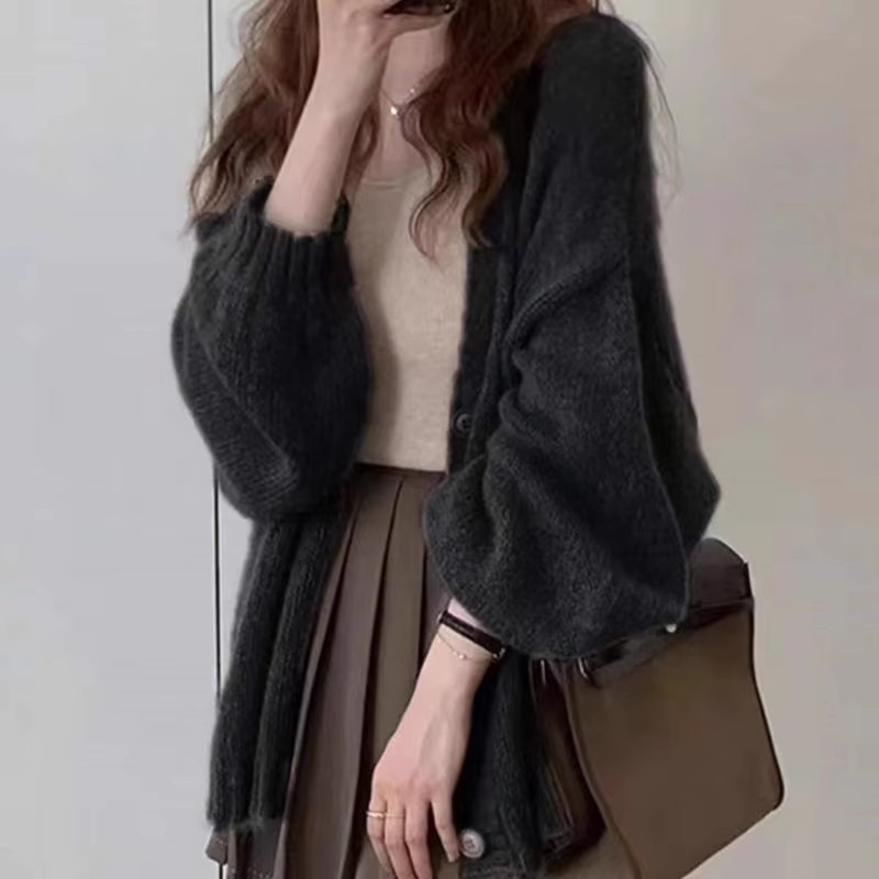 ふんわりあったかロングカーディガン