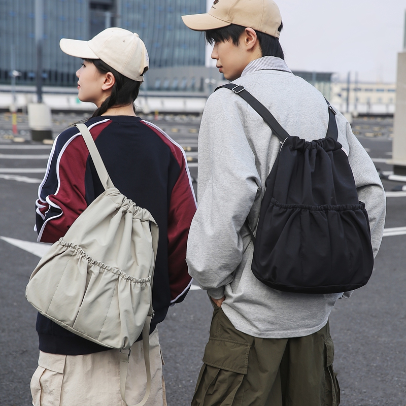 バック パック メンズ シンプル巾着リュックサック