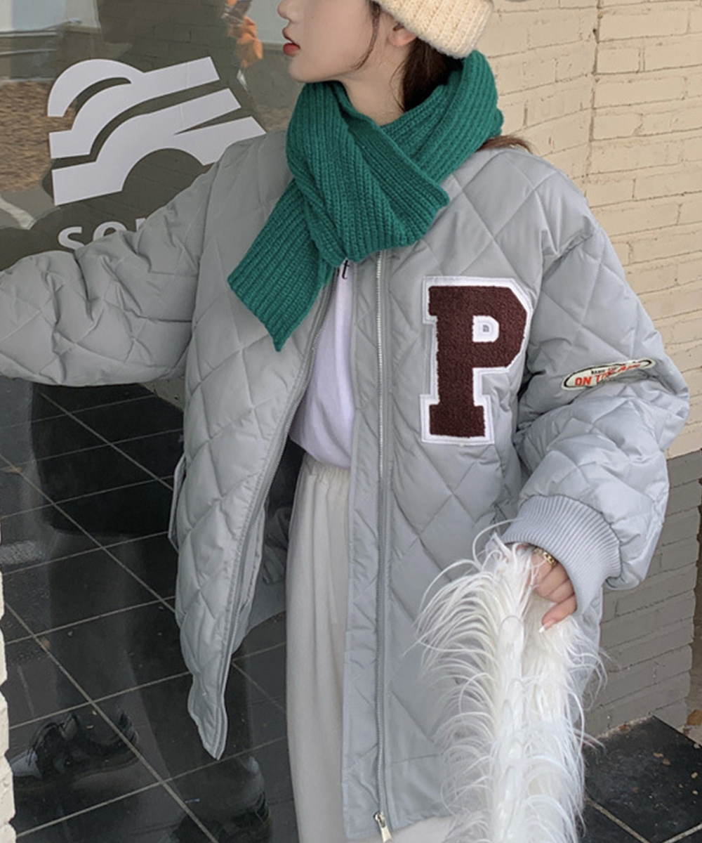 アメカジ レディース中綿キルティングアウター防寒ブルゾン