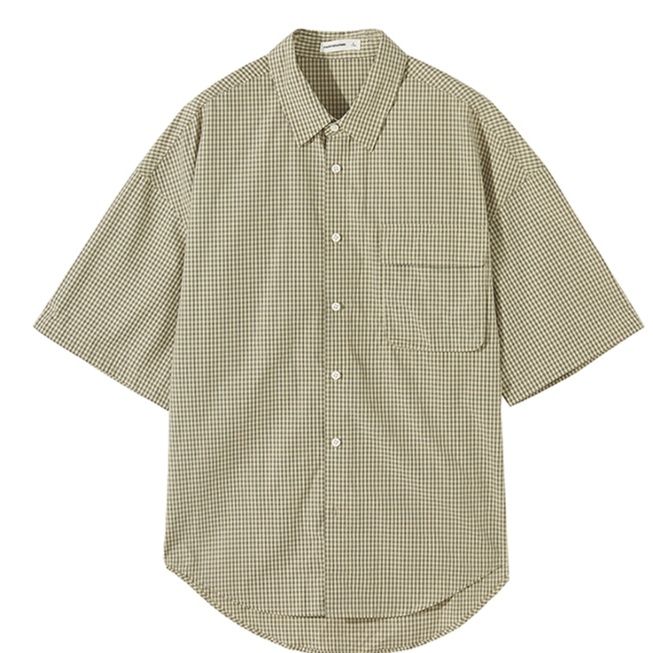 アメカジ バックプリントチェックシャツ