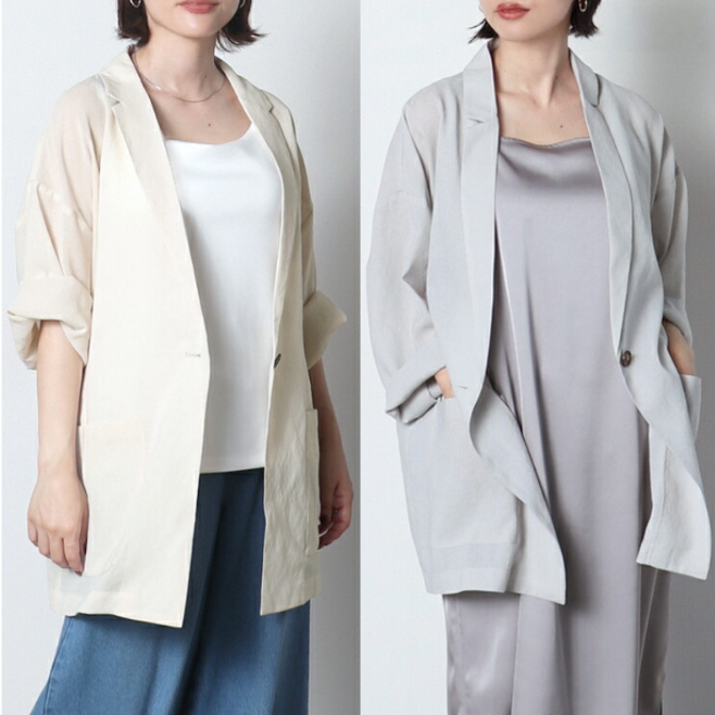 アメカジ 春夏新作レディース長袖シアージャケット