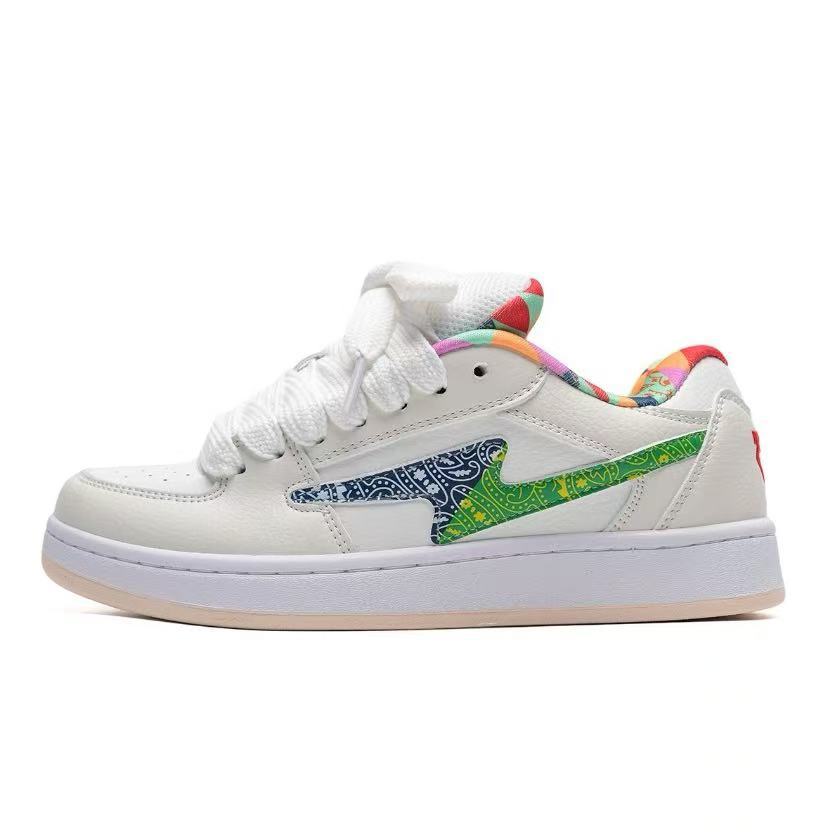 アメカジ 稲妻デザインローカットコートスニーカー