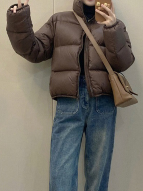 アメカジ レディース 中綿ダウン風 立ち襟 アウター 防寒 暖かい コート