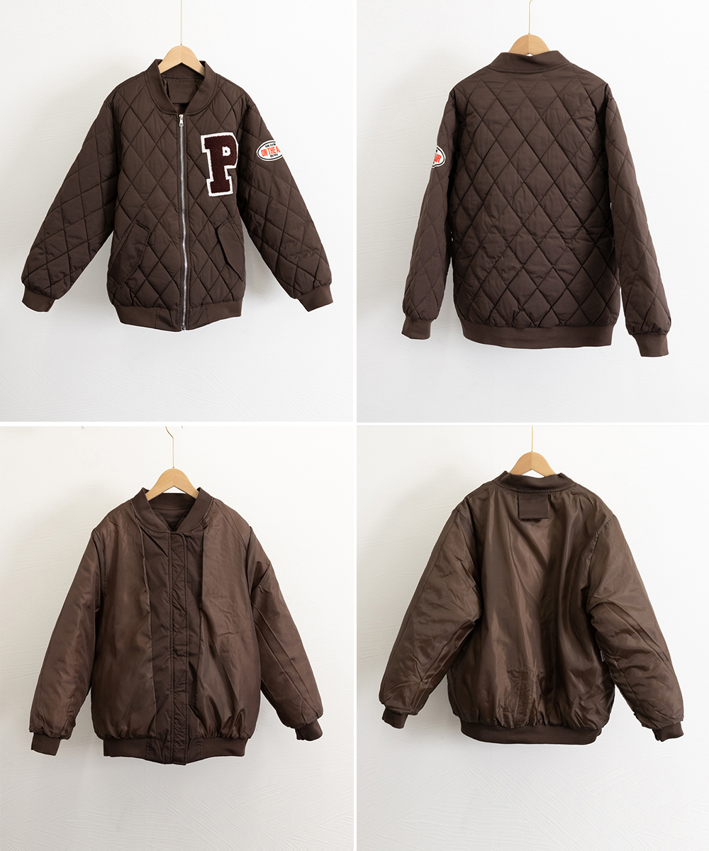 アメカジ レディース中綿キルティングアウター防寒ブルゾン