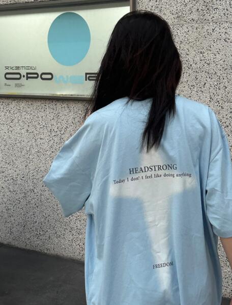 アメカジ メンズ半袖Tシャツ 十字架プリント オーバーサイズ