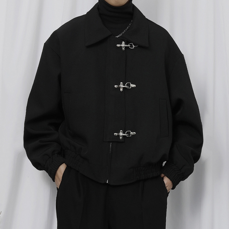 アメカジ ヴィンテージ風トグル留め短丈ジャケット