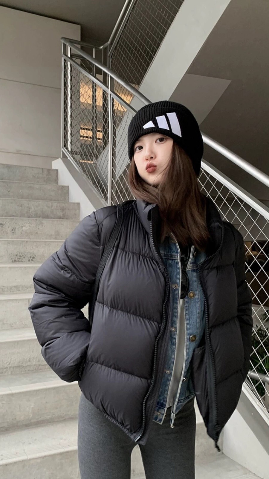 アメカジ レディース 中綿ダウン風 立ち襟 アウター 防寒 暖かい コート