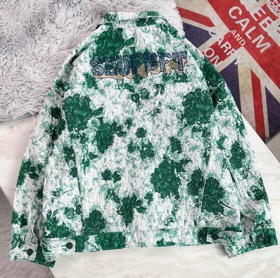 アメカジ メンズ グリーン迷彩柄 カジュアルジャケット 長袖