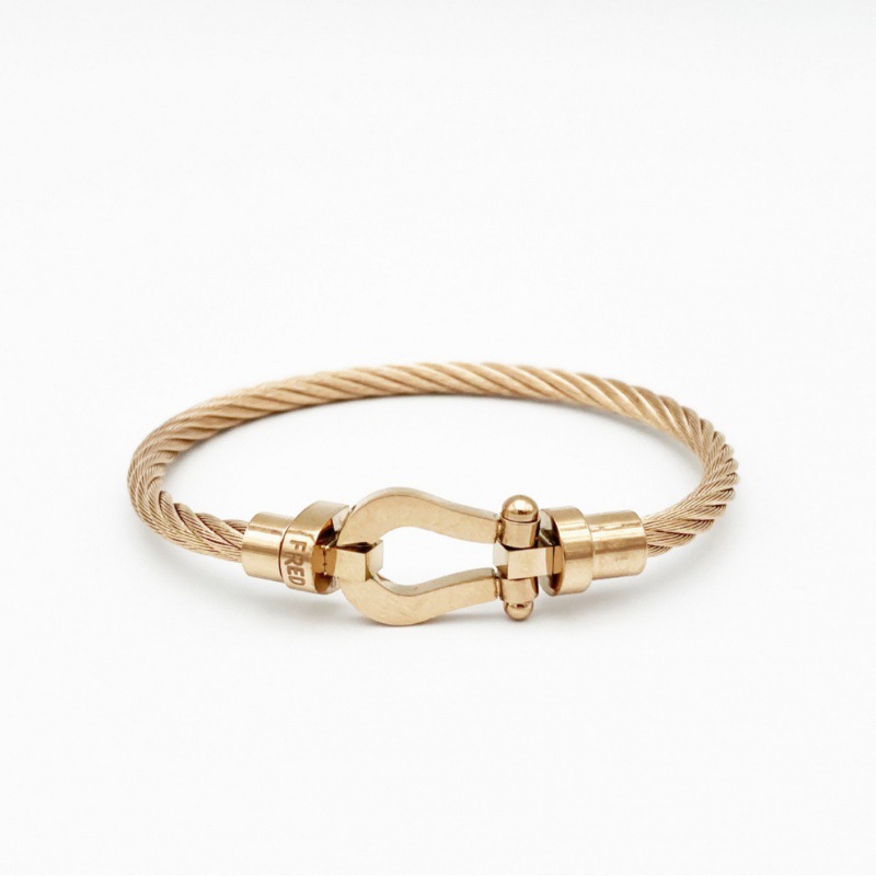 アメカジ 編み込みワイヤー枷留め金具ブレスレット