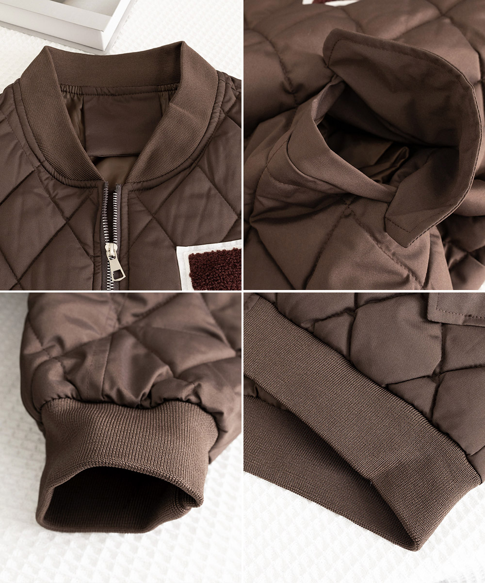 アメカジ レディース中綿キルティングアウター防寒ブルゾン