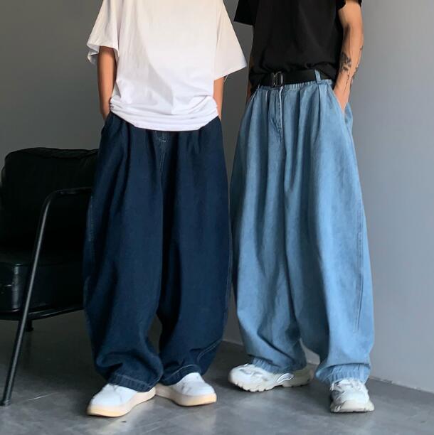 アメカジ メンズ デニム ワイドパンツ ゆったり ヴィンテージ風 ズボン