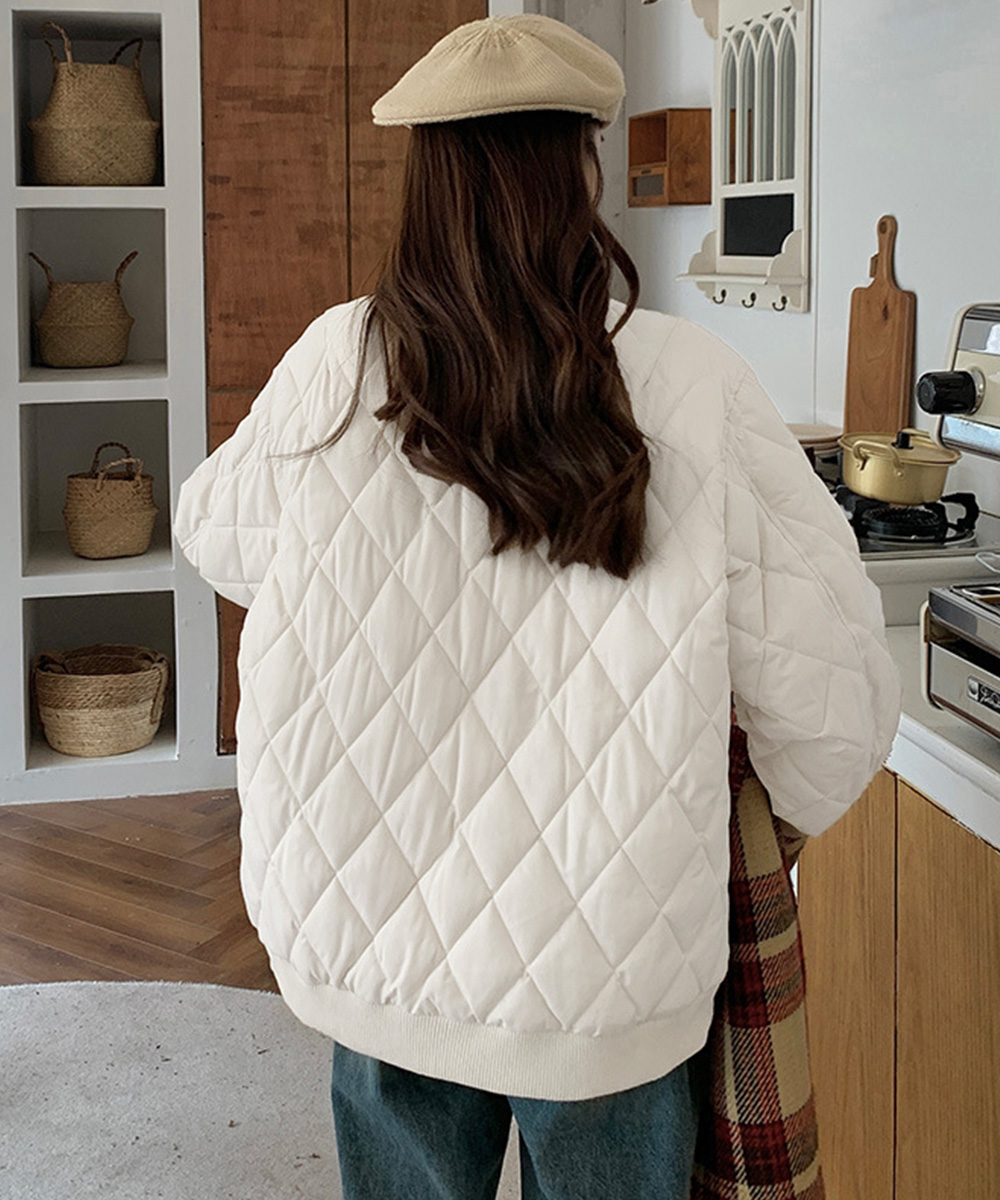 アメカジ レディース中綿キルティングアウター防寒ブルゾン