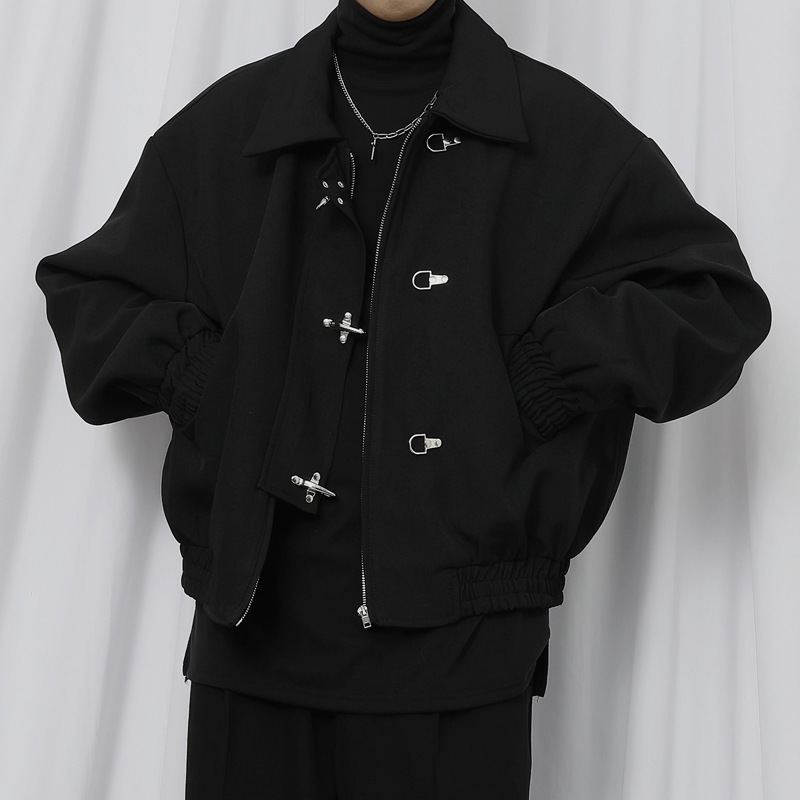 アメカジ ヴィンテージ風トグル留め短丈ジャケット