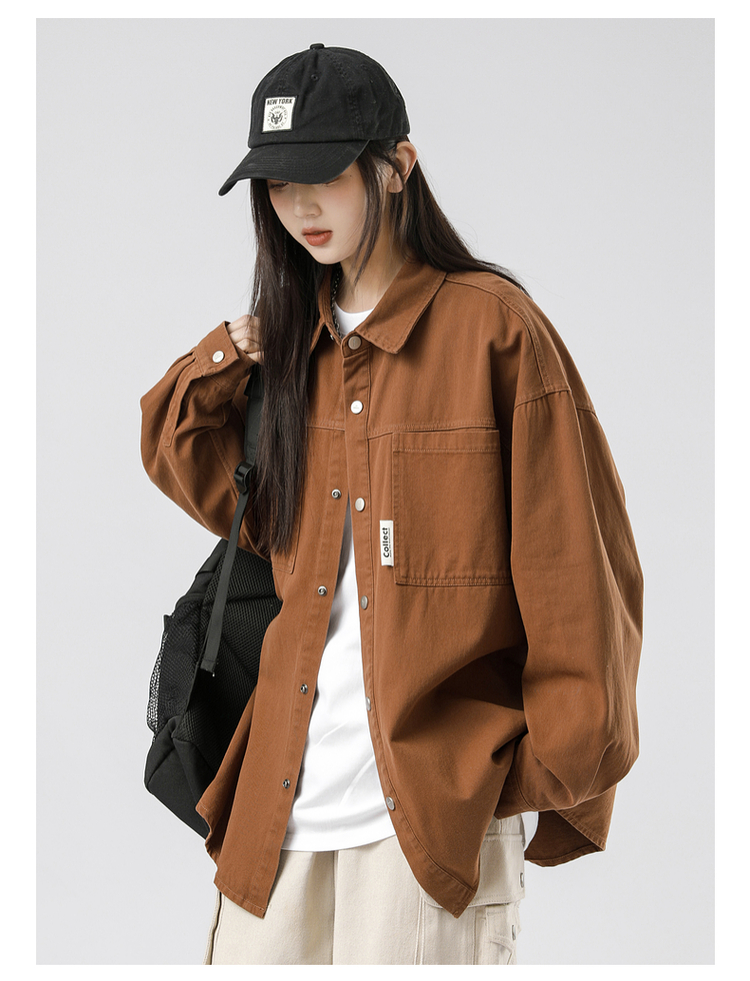 アメカジ ゆったりワークシャツジャケット