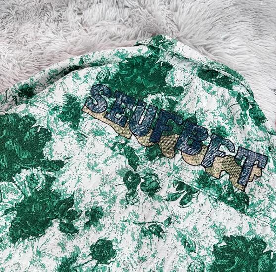 アメカジ メンズ グリーン迷彩柄 カジュアルジャケット 長袖