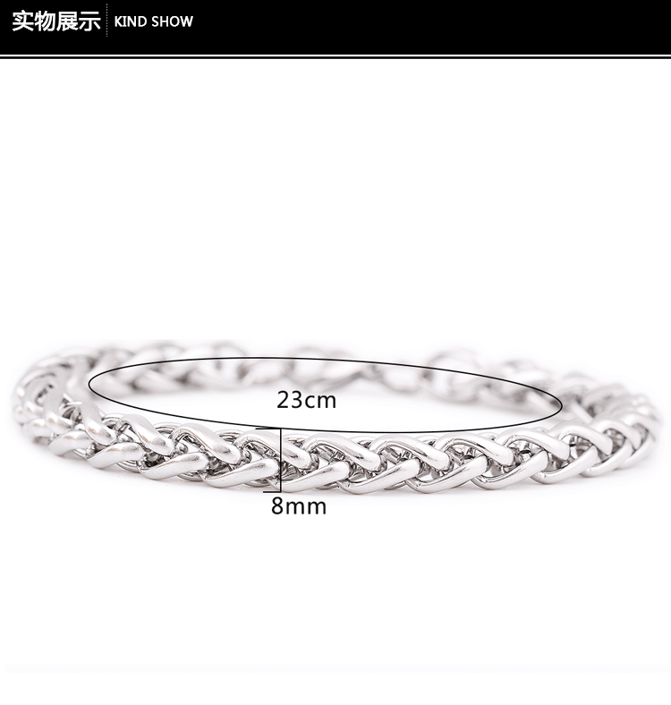 アメカジ 太め喜平チェーン金属製ブレスレット