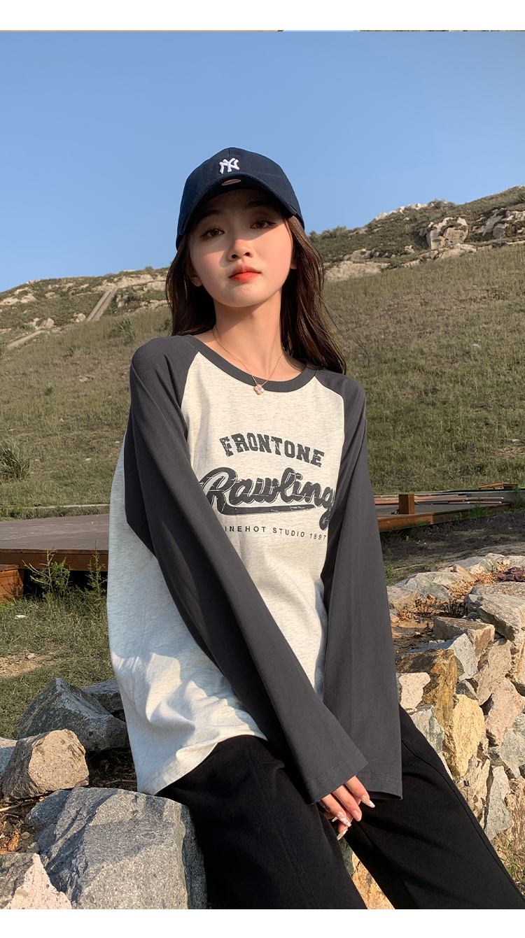 アメカジ フロントライン レトロ長袖Tシャツ