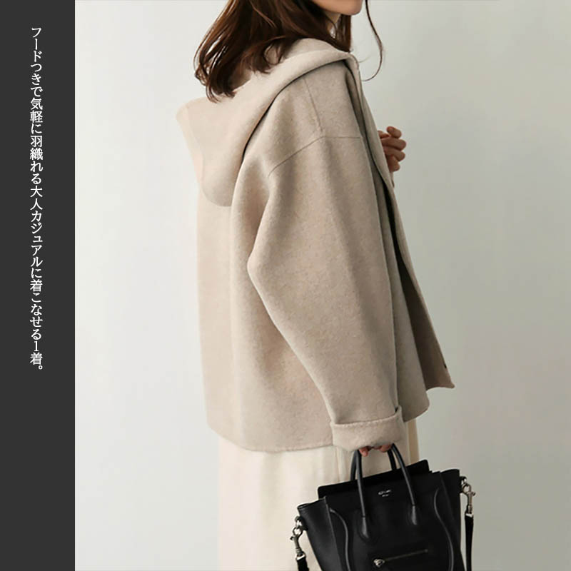 アメカジ レディース フード付きジャケット 秋冬防寒コート