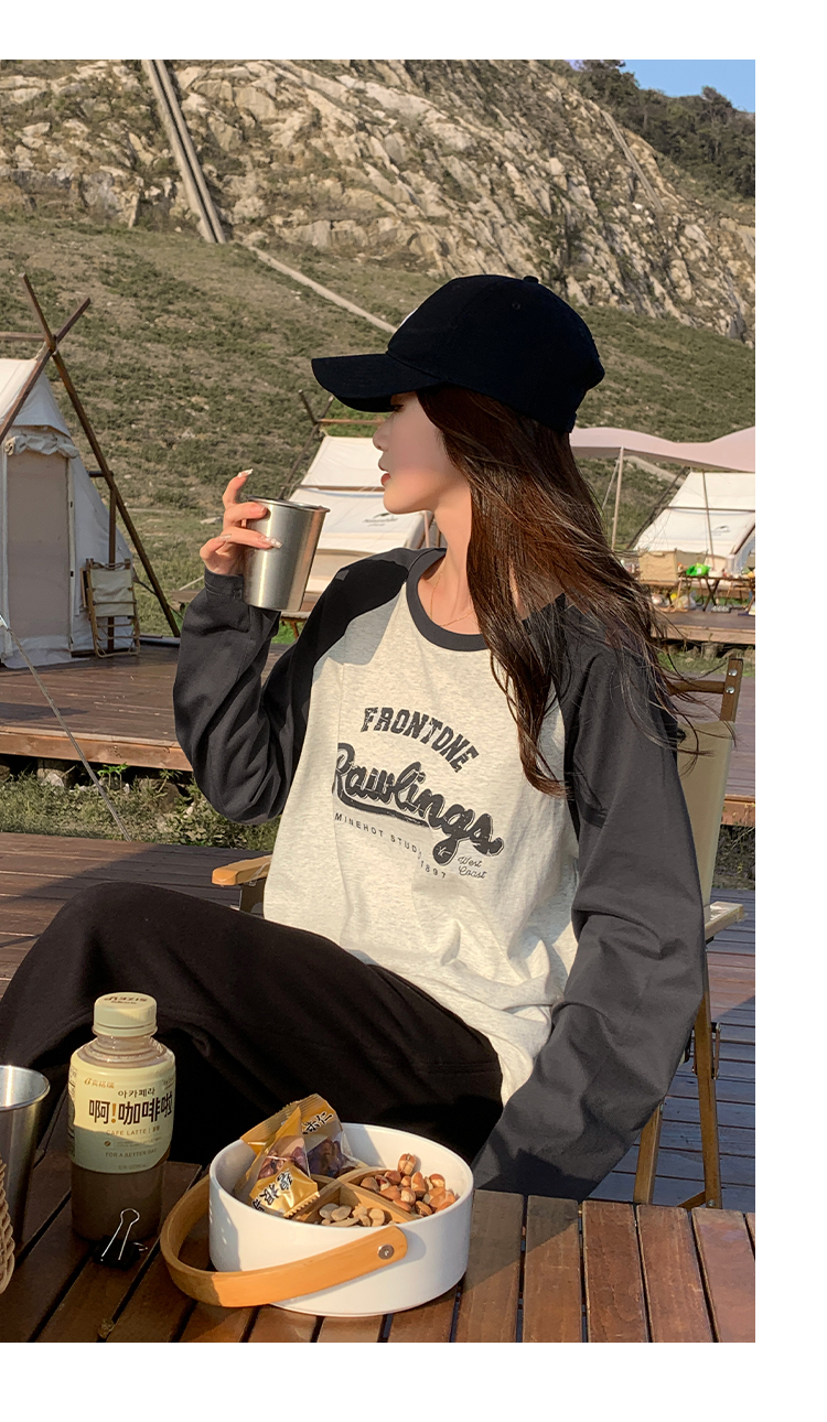アメカジ フロントライン レトロ長袖Tシャツ