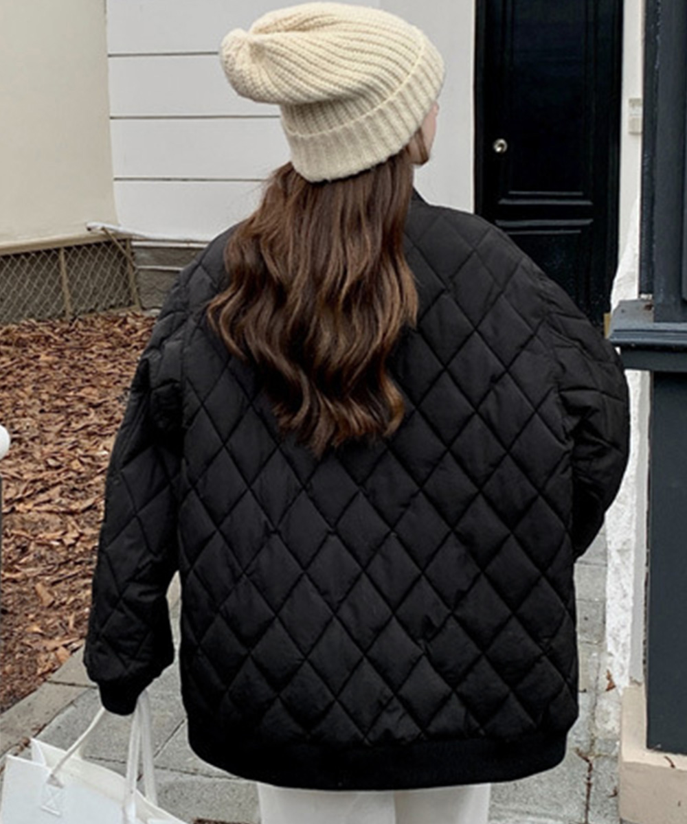 アメカジ レディース中綿キルティングアウター防寒ブルゾン