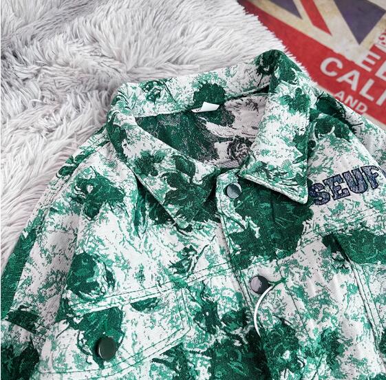 アメカジ メンズ グリーン迷彩柄 カジュアルジャケット 長袖