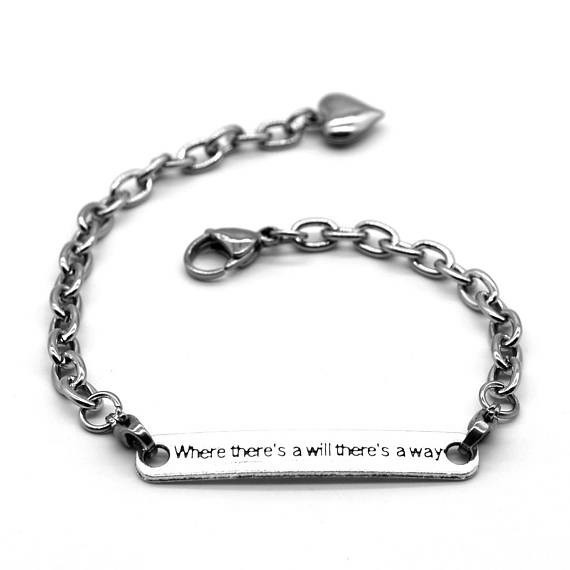 アメカジ メッセージプレートブレスレット